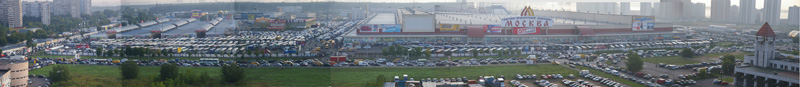 панорама ТЯК Москва, как она выглядела в 7:40 в понедельник 24 августа 2009 года